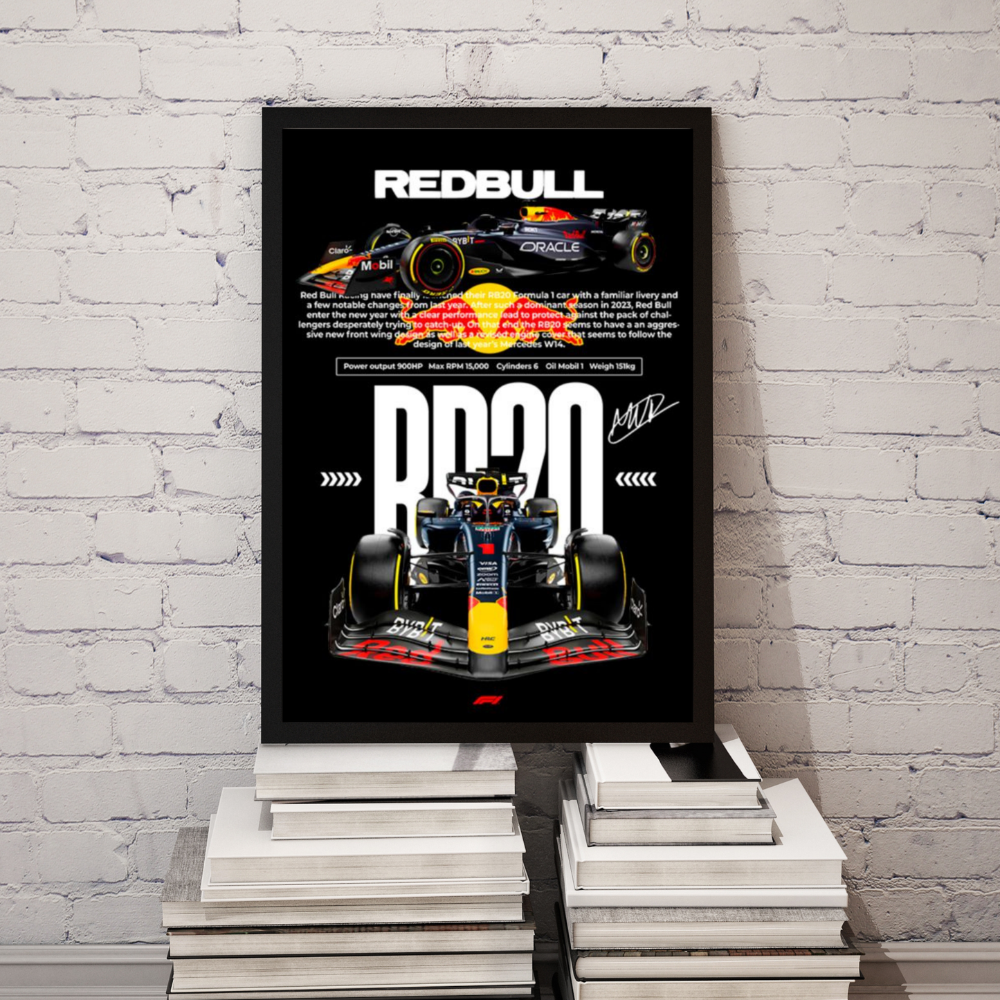 Red Bull RB20 F1 Blueprint Frame